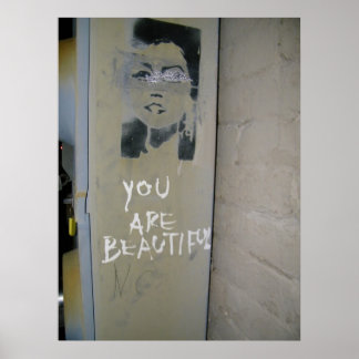 Je bent een mooi graffiti-poster poster