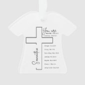 Je bent een mooi kruis gepersonaliseerd ornament (voorkant)