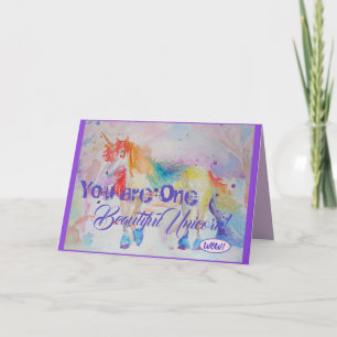 Je bent één mooie unicorn! Birthday Card Girls Kaart