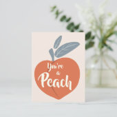 Je bent een Peach Briefkaart (Staand voorkant)