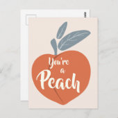 Je bent een Peach Briefkaart (Voorkant / Achterkant)