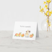 Je bent een peach pug kaart (Gele Bloem)
