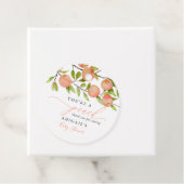 Je bent een Peach Rustic Summer Baby shower Favor Bedankjes Labels (In situ)