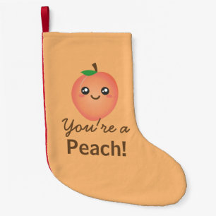 Je bent een Peach Sweet Kawaii Cute Funny Foodie Kleine Kerstsok