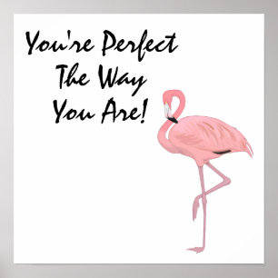 Je bent een perfecte flamingo-acceptatiebevestigin poster