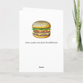 Je bent een soort grappige cheeseburger woordspeli kaart (Achterkant)