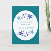 Je bent een Star, Fun Birthday Appreciation Card Kaart (Voorkant)