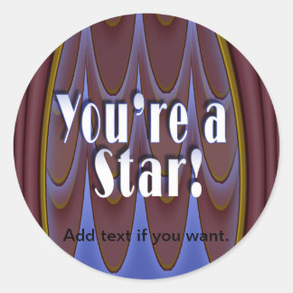 Je bent een ster. ronde sticker