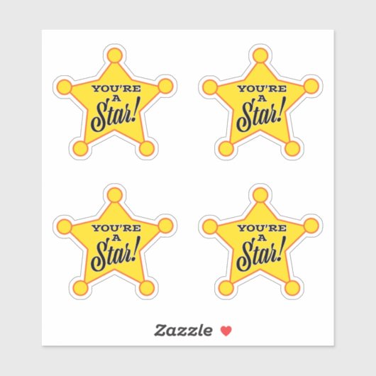 Je bent een ster sticker (Vel)