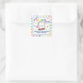 je bent een theeriffe bedankt voor al je do-cadeau vierkante sticker (Tas)