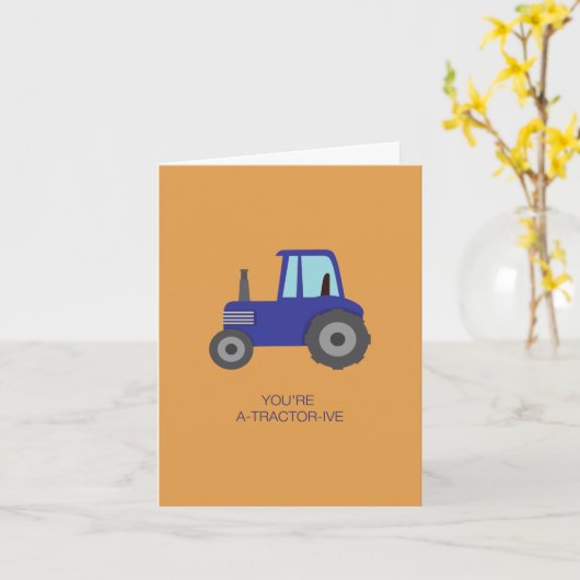 Je Bent Een-Tractor-tief Kaart (Gele Bloem)