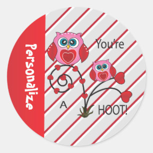 Je bent een uil van Valentijn Ronde Sticker
