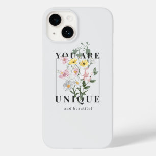 Je bent een unieke Floral Slogan Case-Mate iPhone 14 Hoesje