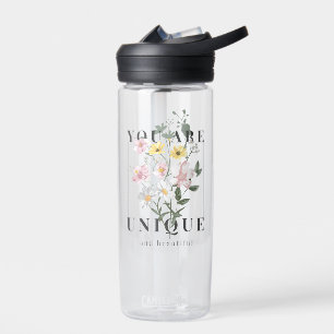 Je bent een unieke Floral Slogan Waterfles