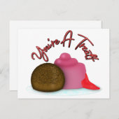 Je bent een Valentijnsdag met een Treat gevulde aa Briefkaart (Voorkant / Achterkant)