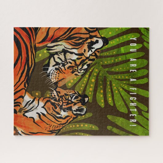 Je bent een vechter, tijgers legpuzzel (Horizontaal)