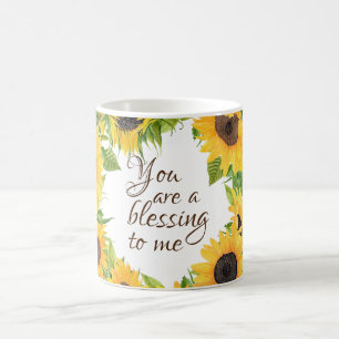 Je bent een Zegen voor Mij Zonnebloem Koffiemok