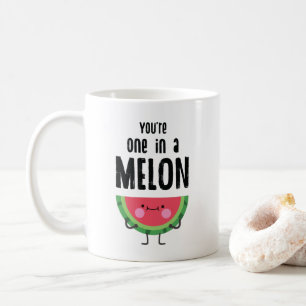 Je bent er één in een Melon Watermeloen Fruit Pu Koffiemok
