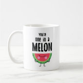 Je bent er één in een Melon Watermeloen Fruit Pun Koffiemok (Links)