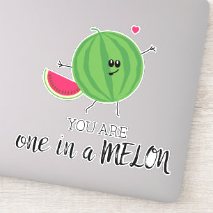 Je bent er één in een miljoen Dank je Watermeloe Sticker