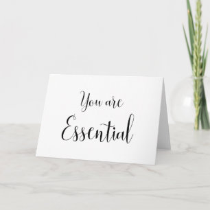 Je bent essentieel, inspirerende boodschap kaart