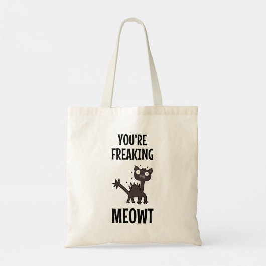 Je bent Freaking Meowt Canvas tas (Achterkant)
