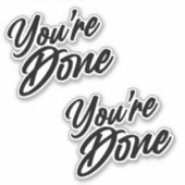 Je bent Gedaane stickers (Voorkant)