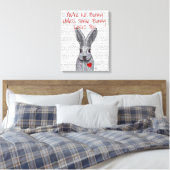 Je bent geen Bunny Canvas Afdruk (Insitu (Slaapkamer))
