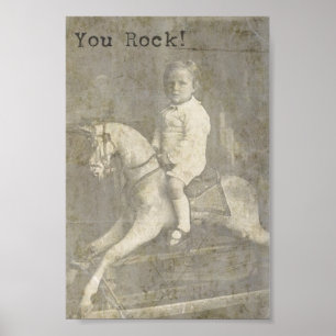 Je bent gek! Kind- en Rockpaard Poster