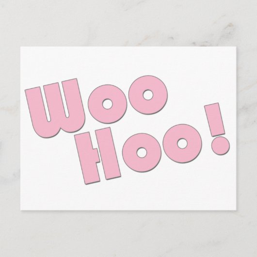 Je bent gek! WooHoo! Briefkaart (Voorkant)