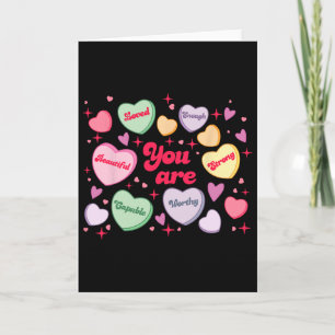 Je Bent Geliefd Bent Waardig Genoeg Candy Heart Le Kaart
