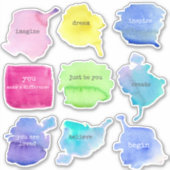 Je bent geliefd inspiratie positieve woorden sticker (Voorkant)