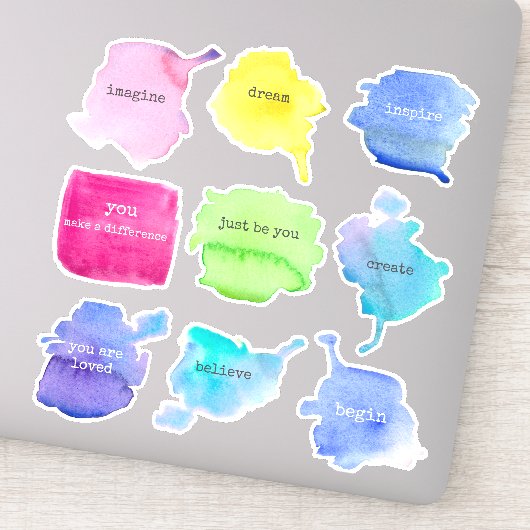 Je bent geliefd inspiratie positieve woorden sticker (Detail)