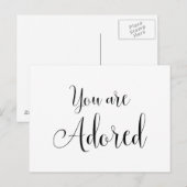 Je bent geliefd, inspirerende boodschap briefkaart (Voorkant / Achterkant)