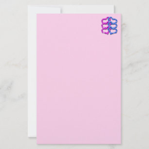 Je bent geliefd roze blauwe harten briefpapier
