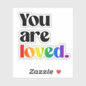 Je bent geliefd sticker (Vel)