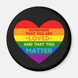 Je bent geliefd You matter (LGBT-vlaghart) Magneet