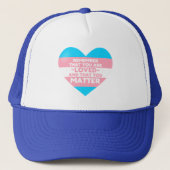 Je bent geliefd You matter (Trans flag hart) Trucker Pet (Voorkant)