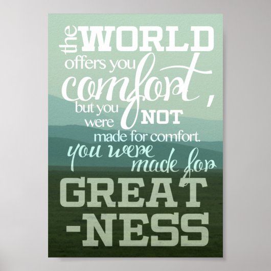 Je bent gemaakt voor een groot Poster (Voorkant)