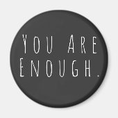 JE BENT GENOEG | Inspirerend Word Art Graphic Magneet (Voorkant)