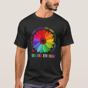 Je bent genoeg zwart, krachtig meisje t-shirt