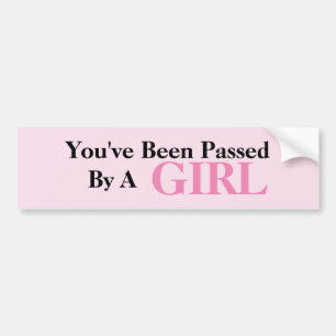 Je bent gepasseerd door een roze meisje bumpersticker