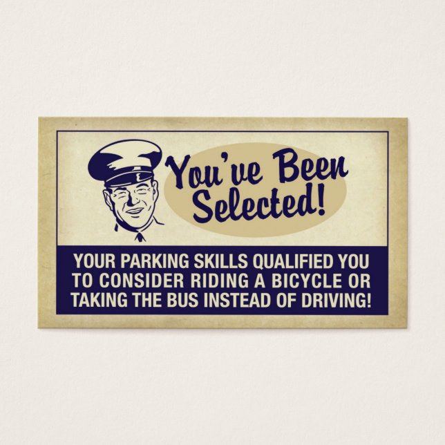 Je bent geselecteerd! visitekaartjes (Voorkant)