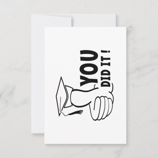 Je bent geslaagd of je hebt het gehaald, diploma kaart (Voorkant)