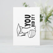 Je bent geslaagd of je hebt het gehaald, diploma kaart (Staand voorkant)