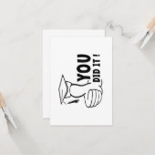 Je bent geslaagd of je hebt het gehaald, diploma kaart (Voorkant / Achterkant in situ)