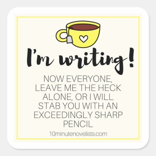 Je bent gewaarschuwd stickers! vierkante sticker (Voorkant)