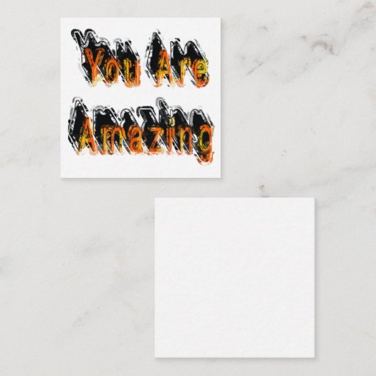 Je bent geweldig Abstract Notitiekaartje (Voorkant / Achterkant)