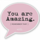 Je bent geweldig - Affirmatie Sticker (Voorkant)