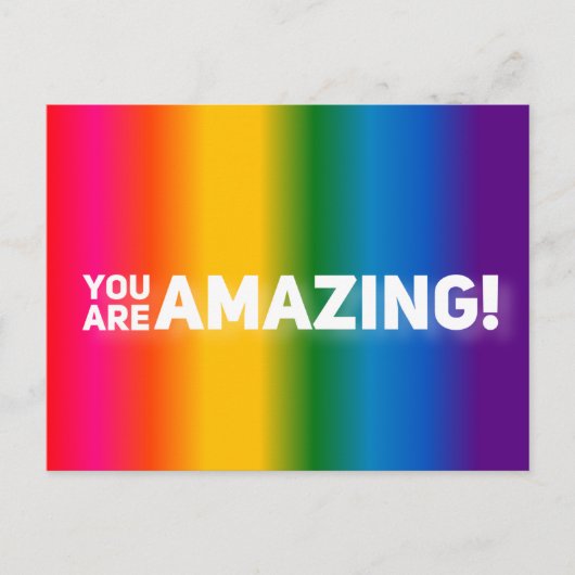 Je bent geweldig! briefkaart (Voorkant)